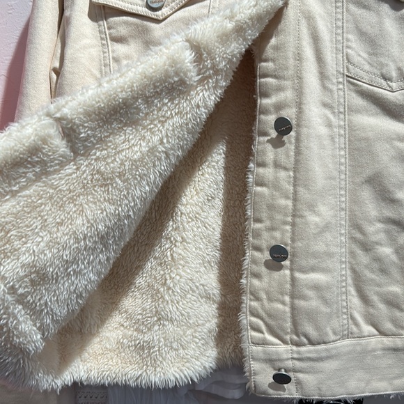 Dear John Owen Cropped Vanilla Ice Sherpa Lined Jacket - NWT - Picture 6 of 6